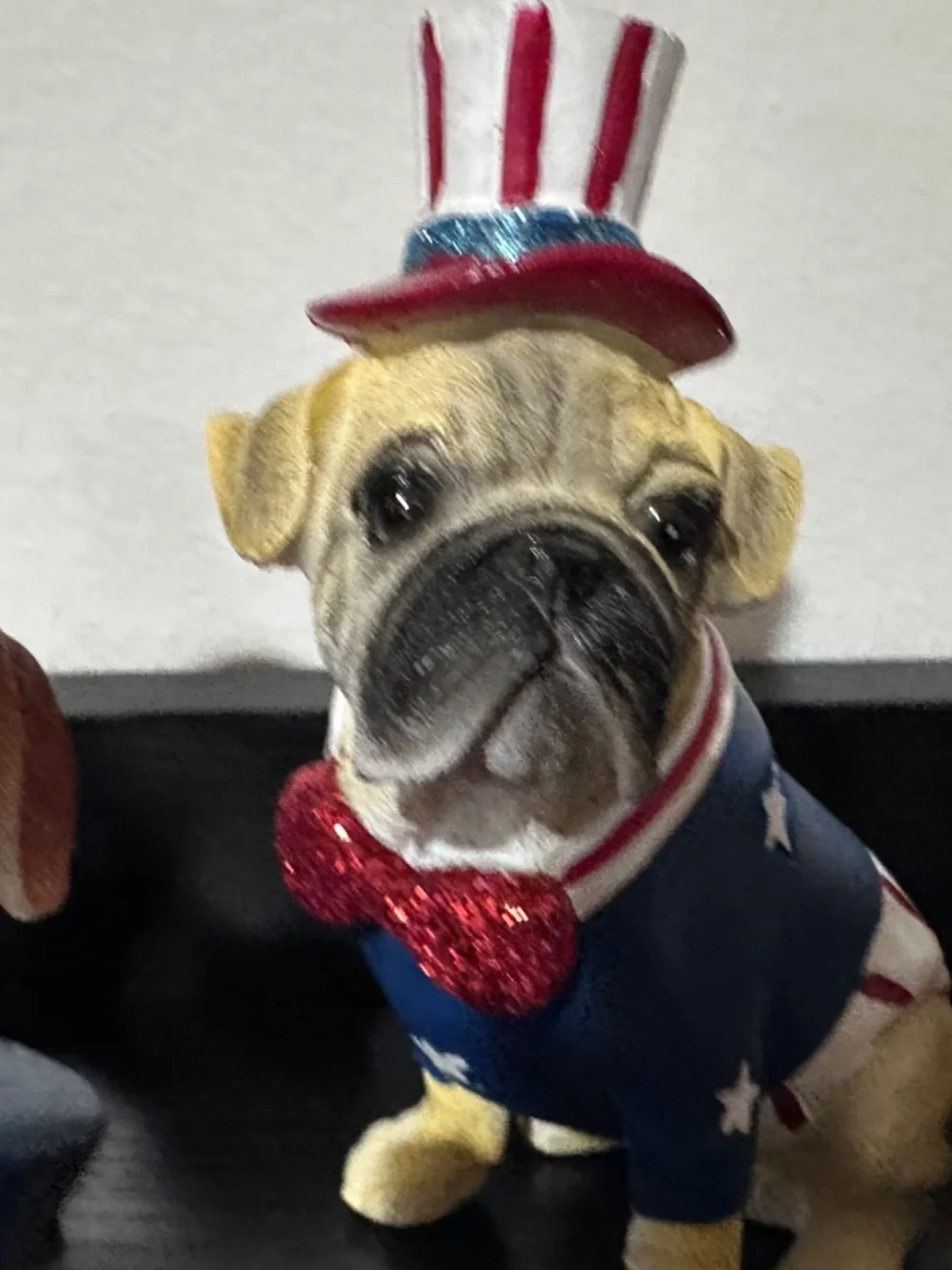 3 Patriotic beagles bulldog decor American flag red white blue 250th anniversary
